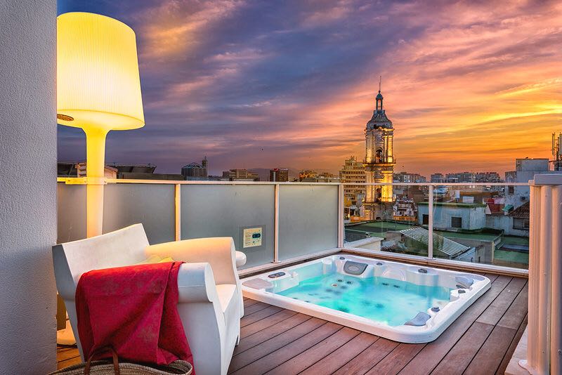 apartamento para vacaciones con jacuzzi en Málaga centro